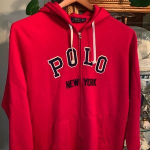 Polo Ralph Lauren full zip hoody 2XLT red